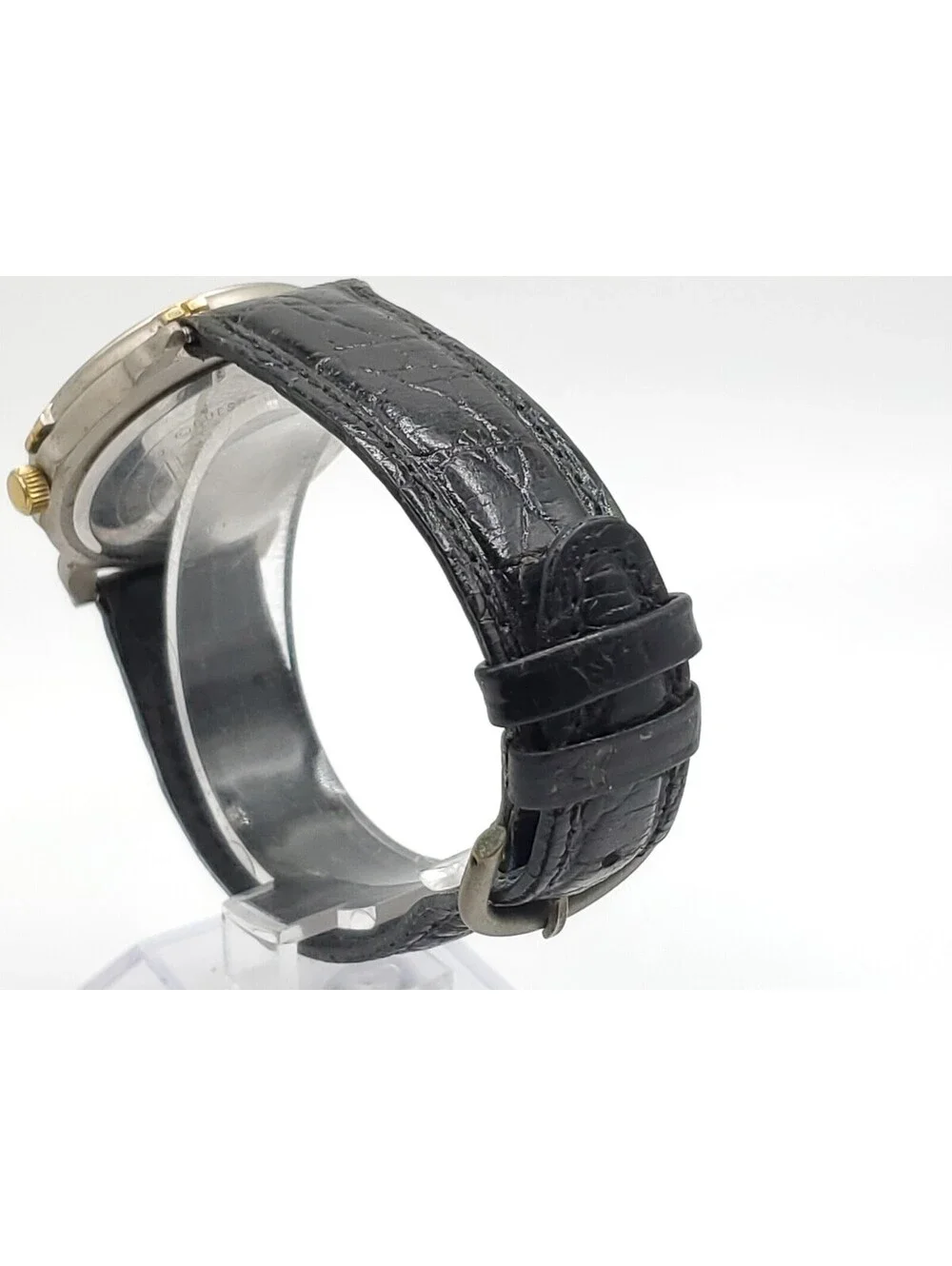 Vintage 1991 Guess Quartz Watch New Battery Diver Style Silver Tone 34mm